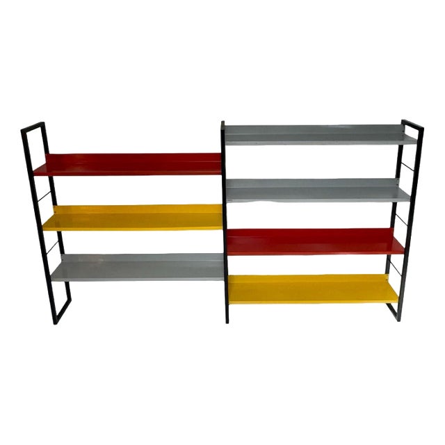 Large Modulair Wall System in Multicolor Metal from Tomado Holland, Netherlands, 1960s For Sale