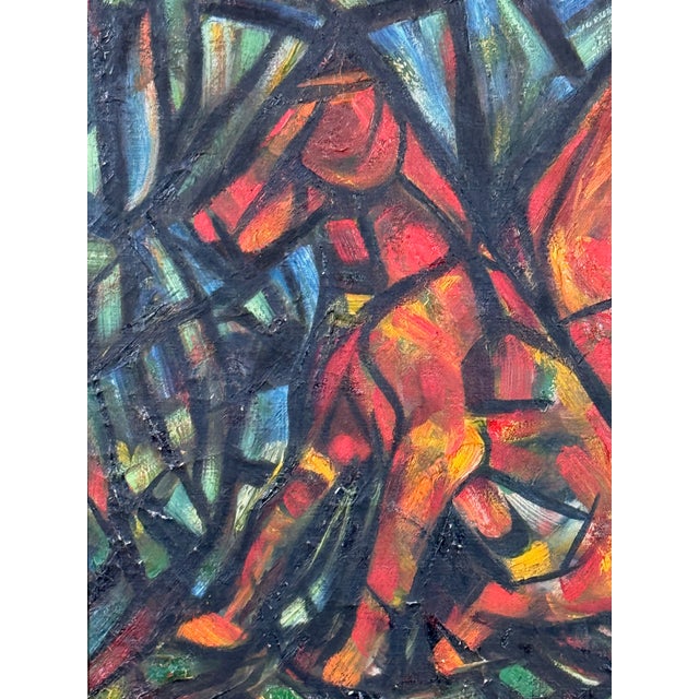 1950s Abstract Dog Painting by Iru Kalman For Sale - Image 6 of 7