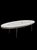 Metal Vintage Mid-Century Modern Oval Mosaic White Bronze Tile Coffee Table For Sale - Image 7 of 12