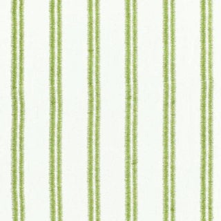 Schumacher Paloma Embroidery Fabric in Grass For Sale