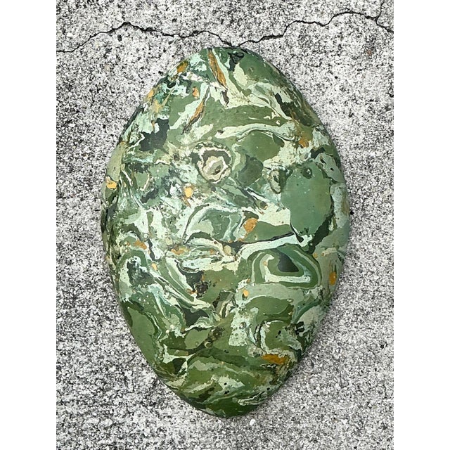 Vintage Italian Scagliola Pigmented Plaster Turtle Shell For Sale In West Palm - Image 6 of 12