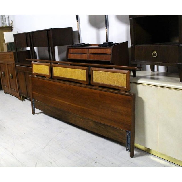 Vintage Mid Century California King Walnut Headboard ... Made with solid walnut wood in natural oil finish.
