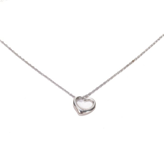 Tiffany & Co Elsa Peretti Open Heart Sterling Silver Pendant for a Necklace For Sale - Image 10 of 12
