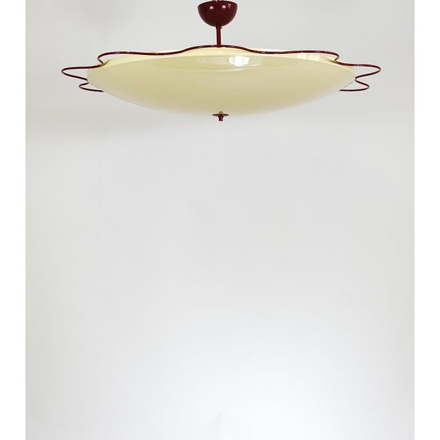 Large Mid-Century Modern Flush Mount from Filmcasino Vienna, 1950s For Sale - Image 18 of 18