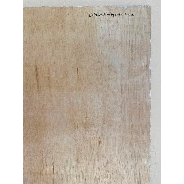 Wood “White Hydrangea” Large Oil Painting by Deborah Rogers - For Sale - Image 7 of 8