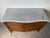 1960s Vintage French Provincial Louis XV Style Walnut & White Marble Top Three-Drawer Commode For Sale - Image 12 of 16