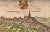 This is a 16th century original hand-colored copperplate engraved map of Frankfort, Germany entitled "Francenbergum, vel...