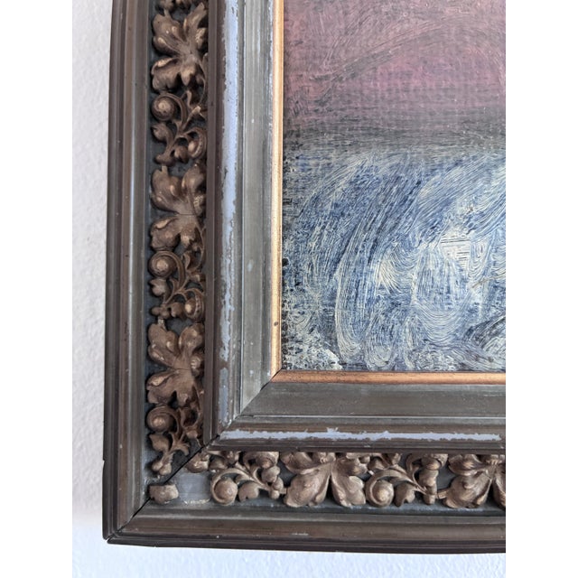 Pink Vintage Original Flower Oil Painting, Signed Flower Still Life Art For Sale - Image 8 of 13