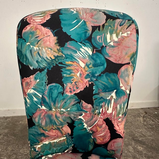 Black Set of 8 Postmodern Parsons-Style Dining Chairs For Sale - Image 8 of 12