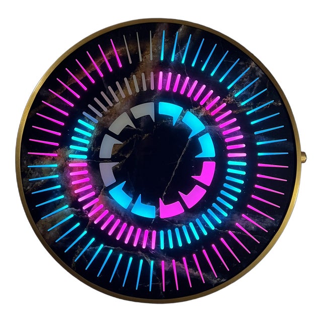 Tempus Black Marble Clock by Ben Rousseau For Sale