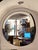 White Modern Round Wall Mirror with Curved Side Panel, Italy, 1980s For Sale - Image 8 of 10