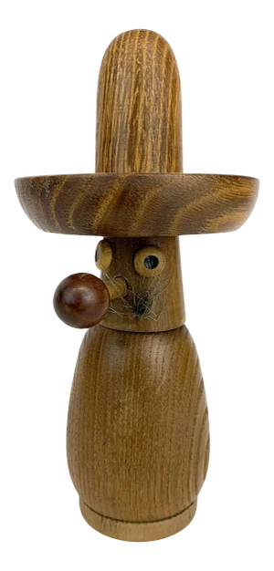 Circa 1950 Mid-Century j.v. Orel Wooden Male Figural Bank