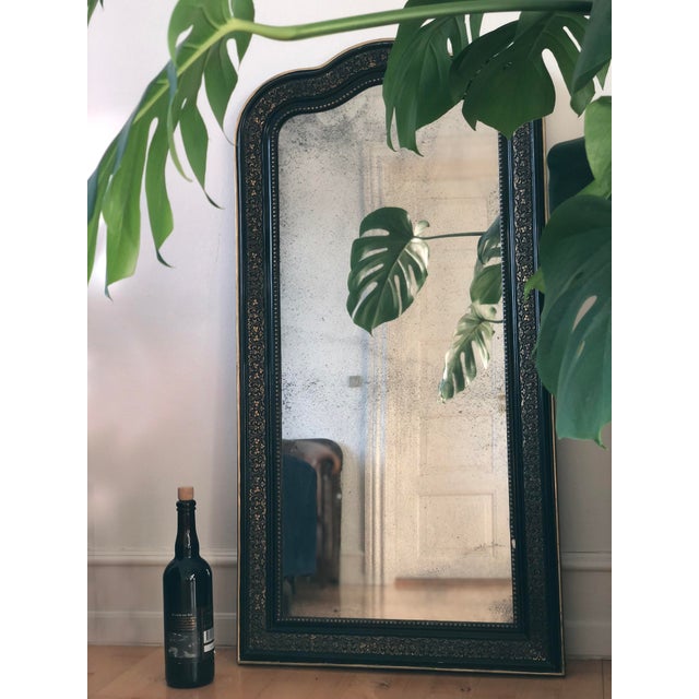 Large Antique French Louis Philippe Full-Length Giltwood Mirror, Late 19th Century For Sale - Image 5 of 8