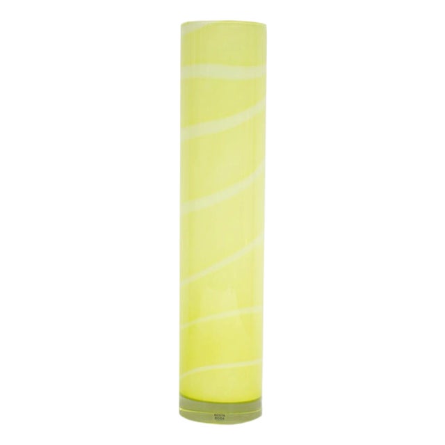 Anna Ehrner Kosta Boda “Samoa” Yellow Glass Vase For Sale