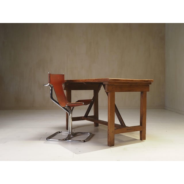 Vintage Italian Wooden Worktable For Sale - Image 3 of 16
