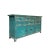 This is a 7 drawers console table dresser cabinet finished with a distressed bright Turkish Boy Green Blue #0D97A0 gloss...