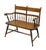 HIGH END VINTAGE Solid Hard Rock Maple Colonial Early American 35" Bench Settee Cannot identify brand, but comparable in...