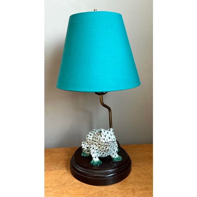 Vintage Ceramic Frog Table Lamp For Sale - Image 11 of 12