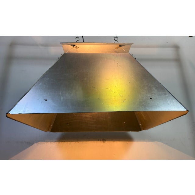 Large Industrial Factory Pendant Lamp in Silver from Elektrosvit, 1970s For Sale - Image 13 of 18