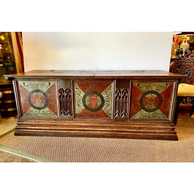 Wood Early 17th Century Italian Cassone For Sale - Image 7 of 12