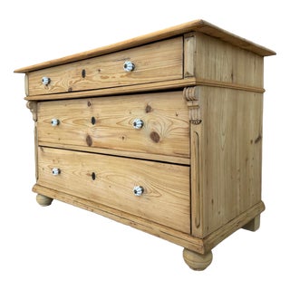 Gründerzeit Chest of Drawers in Softwood For Sale
