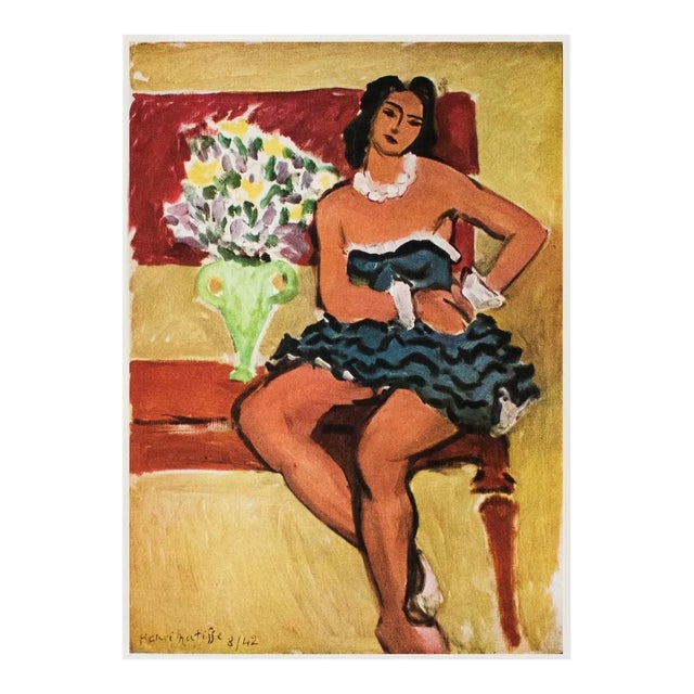 1946 After Henri Matisse, "The Dancer in the Blue Dress" First Edition Parisian Period Lithograph For Sale