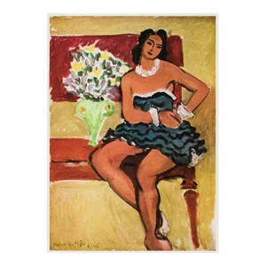 1946 After Henri Matisse, "The Dancer in the Blue Dress" First Edition Parisian Period Lithograph