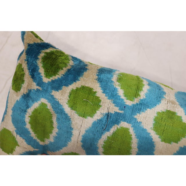 Modern Silk Ikat Pillow For Sale - Image 3 of 5