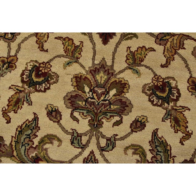 Agra Runner 4’1” X 11’10” Beige Wool Traditional Hand-Knotted Oriental Rug For Sale - Image 4 of 13