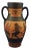 Large Greco-Roman Style Hand-Decorated Ceramic Terracotta 2-Handled Amphora Vase, 1975 For Sale