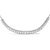 Contemporary 14K White Gold Lab Grown Diamond 5.0 Cttw Emerald Cut Station Necklace For Sale - Image 3 of 4