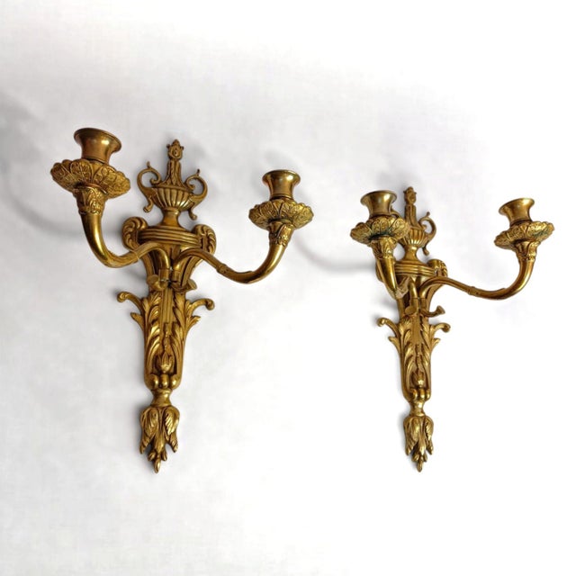 - Pair of wall sconces in French Louis XVI (Neoclassical) style - produced during the late 19th/early 20th, so called...