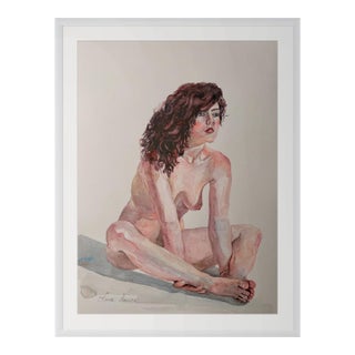 Eternal Spring Original Impressionistic Nude Figure Watercolor on Paper Painting Art by Anna Novick For Sale