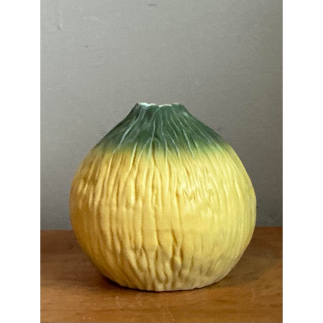 Vintage Green Ombre Ceramic Vase For Sale - Image 11 of 12