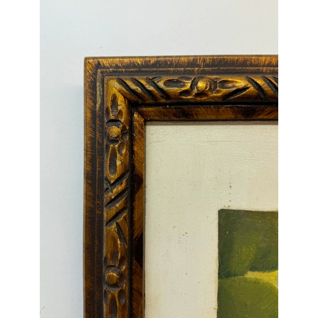 Joseph Martinek (American/Czech, 1915-1989) Cubist style landscape of trees and houses Oil on Masonite 16 x 20 unframed,...