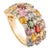 Multi Sapphire Oval Cut Cluster Wide Band Ring Size 7 ( All Sizes Available ) For Sale