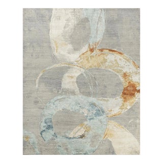 Handmade Modern Wool & Silk Rug. 08'11" X 12'02" For Sale