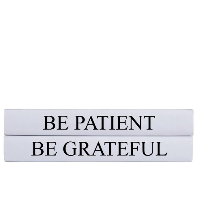 Modern Decorative Books - Quote Book Stack - "Be Grateful" For Sale - Image 3 of 3