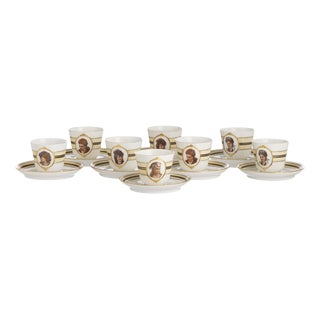 European Porcelain Coffee Cups, Set of 8 For Sale