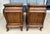 Brown Late 20th Century Pair of Orleans International French-Style Burled Walnut Bombe Nightstands For Sale - Image 8 of 18