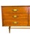 1970s Vintage Mid-Century Modern 6-Drawer Walnut Dresser With Brass Toned Hardware For Sale In Seattle - Image 6 of 10