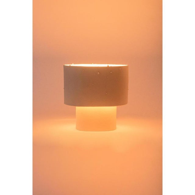 Ceramic Small Table Lamp in Stoneware with Drops Effect Glaze by Lucas Huillet For Sale - Image 7 of 18