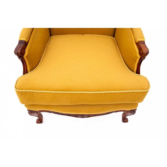 Wood Set of Vintage French Wing Chairs, 1920 For Sale - Image 7 of 14