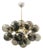 21st Century Ovale Natural Brass Smoky Murano Sputnik Chandelier by Fabio LTD For Sale