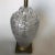 Mid Century Leaf Motif Cut Crystal Table Lamp Witth Brass Hardware For Sale - Image 4 of 7
