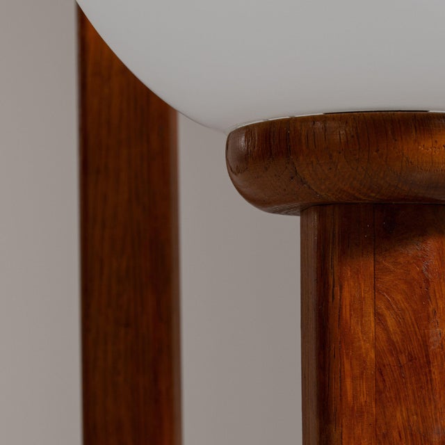 20th Century France Rich Walnut Brown Double-Globe Floor Lamp For Sale In Greensboro - Image 6 of 8