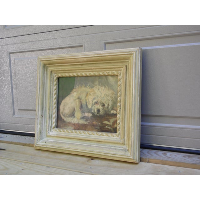 Vintage Painting Oil on Canvas Dog Portrait Framed O/C For Sale In Boston - Image 6 of 10