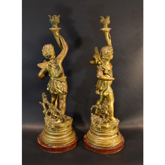 Pair bronze candlesticks Signature on back 'Rancoulet' 19th century France This piece is attributed to the mentioned...