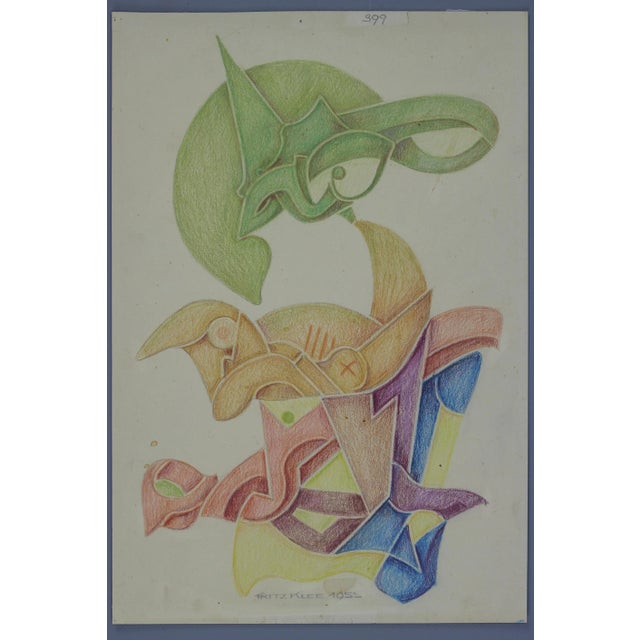 Fritz Klee, Abstract Composition, Germany, 1955, Drawing For Sale - Image 3 of 17