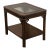Altavista Lane Solid Cherry Traditional Chippendale Style 27x20" Accent End Table W. Glass Top For Sale